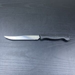 Vintage EKCO Stainless Steel‎ Knife 8" Kitchen Utility Knife Black Handle USA